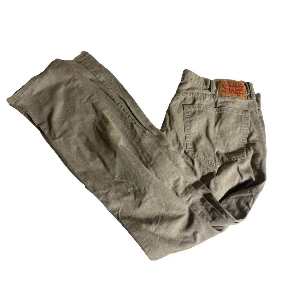 Levi's 505 Jeans Mens 38x34 Brown 5 Pockets Streetwear Flat Front Straight Leg